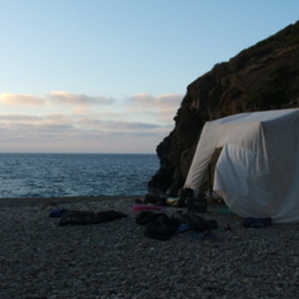 Crash investigators tent